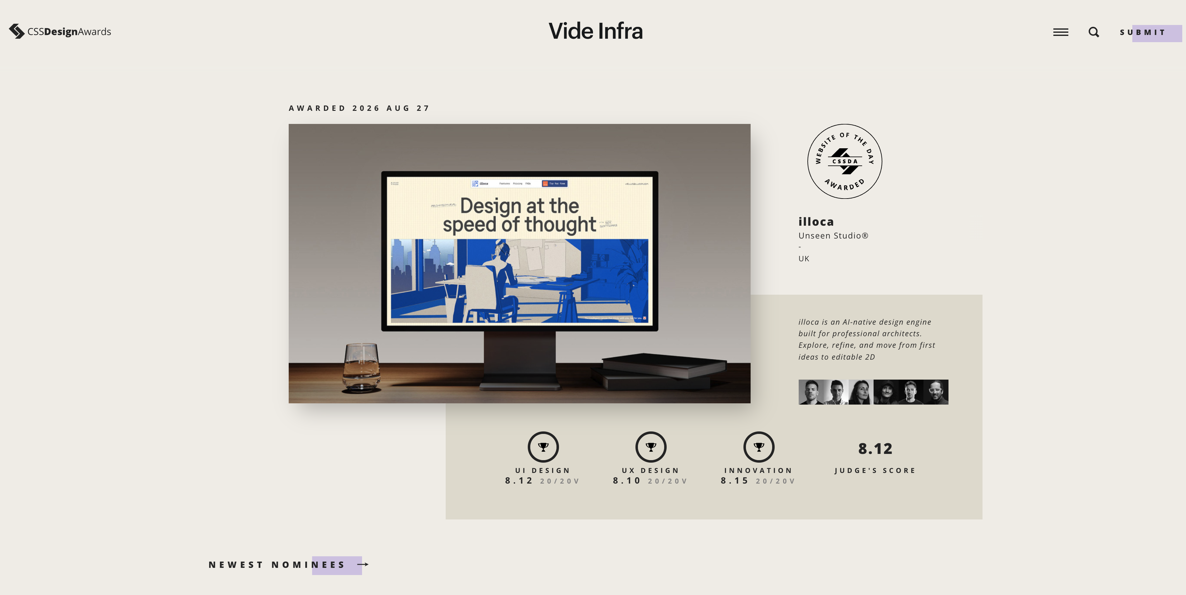 CSS Design Awards screenshot
